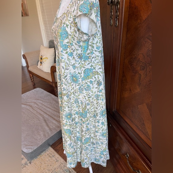 Ladies xl floral midi jersey dress. Comfortable. - Picture 2 of 4